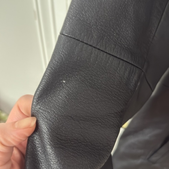 Black Leather Women's Jacket VINTAGE Wilson’s leather with THINSULATE size L - Picture 4 of 6